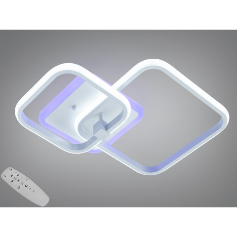 Люстра стельова LED Diasha 2525/2WH LED 3color біла 48Вт 2 модулі пульт