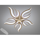 Стельова LED люстра для спальні та вітальні Diasha 2527/5G золото 75 см 78W з пультом