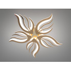 Стельова LED люстра для спальні та вітальні Diasha 2527/5G золото 75 см 78W з пультом