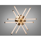 Стельова LED-люстра Diasha 2531WH+G dimmer для вітальні, спальні та кухні, димер, пульт, 80 W, 67 см, 13-19m2 Стельова LED-люстра Diasha 2531WH+G dimmer для вітальні, спальні та кухні, димер, пульт, 80 W, 67 см, 13-19m2