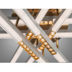 Стельова LED-люстра Diasha 2531WH+G dimmer для вітальні, спальні та кухні, димер, пульт, 80 W, 67 см, 13-19m2 Стельова LED-люстра Diasha 2531WH+G dimmer для вітальні, спальні та кухні, димер, пульт, 80 W, 67 см, 13-19m2