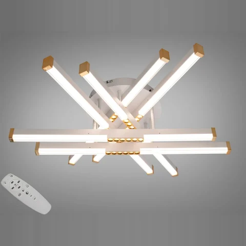 Світлодіодна люстра Diasha 2531WH+WH dimmer (80 W, 67 см) з пультом