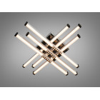 Сучасна стельова LED-люстра Diasha 2532WH+BK dimmer білий + чорний, 60 Вт, з пультом і димером, 68 см, до 10m2
