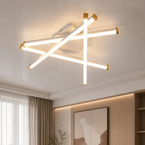 Сучасна стельова LED люстра Diasha 2535WH біла 56 Вт димер 63 см, 14–19 м²