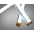Сучасна стельова LED люстра Diasha 2535WH біла 56W димер 63 см 14-19 м2