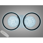 Стильна LED-люстра Diasha 2561WH+BK DIMMER 58W, 3190 lm, 52×25 см з пультом