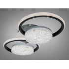 Стильна LED-люстра Diasha 2561WH+BK DIMMER 58W, 3190 lm, 52×25 см з пультом