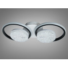 Стильна LED-люстра Diasha 2561WH+BK DIMMER 58W, 3190 lm, 52×25 см з пультом