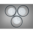 Стельова LED-люстра Dia 2563WH+BK DIMMER — біло-чорна, 82 Вт, 54 см