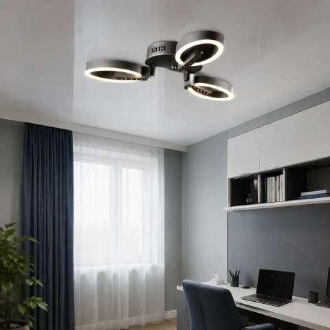 Стельова світлодіодна люстра Splendid Ray L77046/3 LED (grey), сірий, 30 Вт, від 6-15 м²