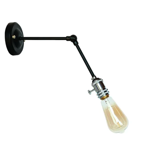 Бра настенное Levistella 752WR1501-1, E27, 60 Вт, черный, хромированный патрон