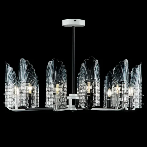 Люстра з плафонами Splendid Ray L3876/12 12xE27, 40W, метал/скло, білий+чорний (сучасна)