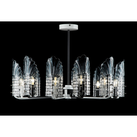 Люстра з плафонами Splendid Ray L3876/12, 40W, метал/скло, білий+чорний, сучасний стиль для дому