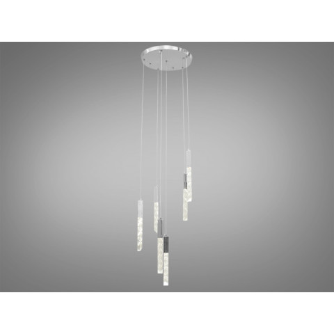 Люстра стельова LED Diasha 3001/6HR, 14W, хром, сучасний стиль для коридору, вітальні, спальні