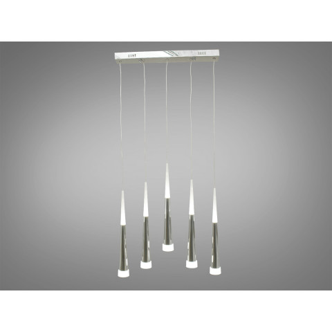 Люстра стельова LED Diasha 3002/5HR, 18W, 4100K, хром, для високих стель, сучасний стиль