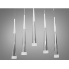 Люстра стельова LED Diasha 3002/5HR, 18W, 4100K, хром, для високих стель, сучасний стиль