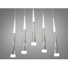 Люстра стельова LED Diasha 3002/5HR, 18W, 4100K, хром, для високих стель, сучасний стиль
