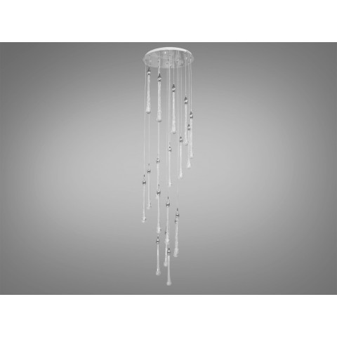 Люстра стельова LED Diasha 3003/18HR, 45W, хром, сучасний стиль для холу, коридору, вітальні