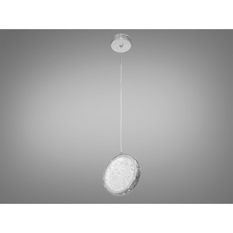 Стельова люстра LED Diasha 3005/1HR, 8W, хром, сучасний стиль для коридору, вітальні, кухні, офісу