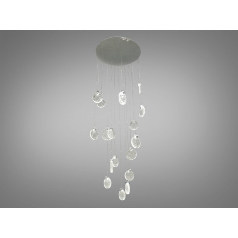 Стельова люстра LED Diasha 3008/18HR, 32W, хром, сучасний стиль для вітальні, кухні, офісу