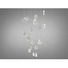 Стельова люстра LED Diasha 3008/18HR, 32W, хром, сучасний стиль для вітальні, кухні, офісу