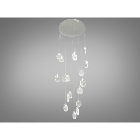 Стельова люстра LED Diasha 3008/18SV Modern, 32W, матовий хром, 18 ламп, для коридору, спальні, кухні
