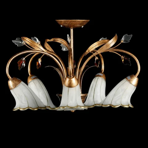Потолочная люстра Splendid Ray L90901C/5, 5 ламп, бронзовая, металл и стекло, современный стиль