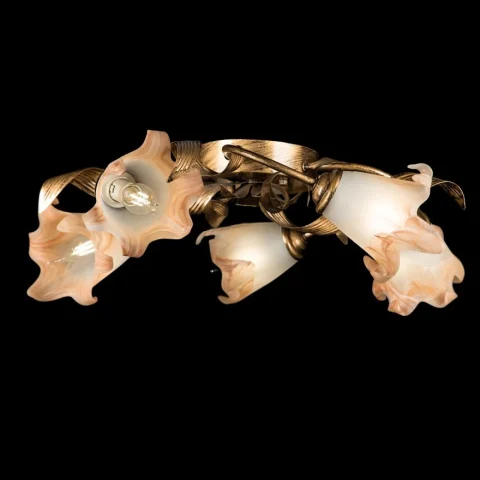 Потолочная люстра Splendid Ray L90534B/5, 5 ламп, бронзовая, металл и стекло, 62 см