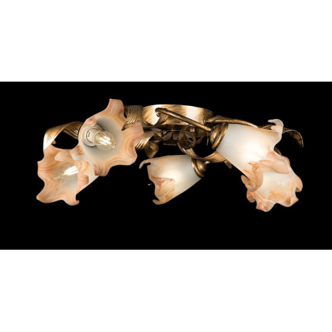 Люстра стельова Splendid Ray L90534B/5, 5 ламп, бронзова, метал і скло, 62 см, сучасний стиль для дому
