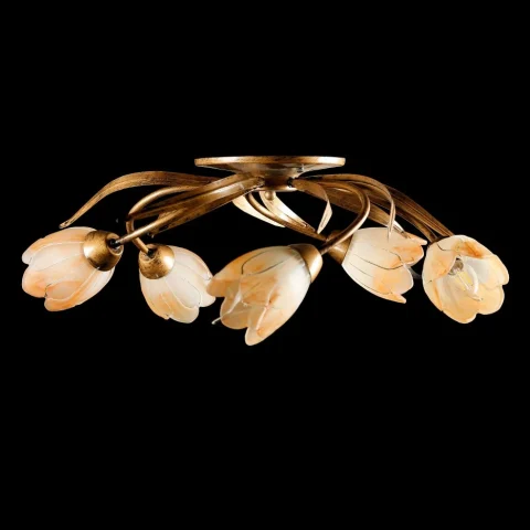 Потолочная люстра Splendid Ray L90807F/5, E14, 5 ламп, бронзовая, металл/стекло, современный стиль