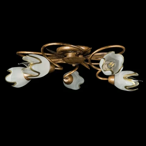 Люстра с плафонами LED Splendid Ray L90707F/5, 5 ламп, бронза, белый, для гостиной и спальни