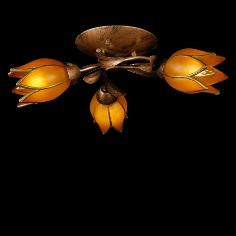 Потолочная люстра Splendid Ray L10010A/3 с 3 плафонами (бронза, металл, стекло), 40 см