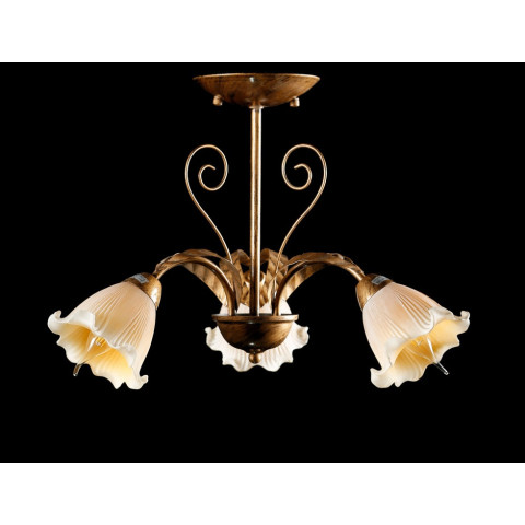 Люстра Splendid Ray L90980/3, 3 лампи E14, 33 см, бронза, білий, стиль для спальні