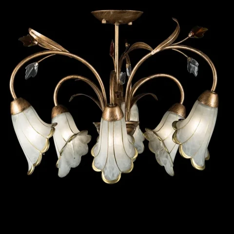 Потолочная люстра Splendid Ray L90901C/6, E14, 6 ламп, бронзовая, металл + стекло, современный стиль
