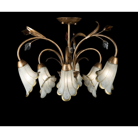 Люстра стельова Splendid Ray L90901C/6, E14, 6 ламп, бронзова, метал, сучасний стиль