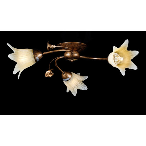 Люстра Splendid Ray L90745C/3, 3 лампи E27, бронза, білий, 60 см, стильний інтер'єр