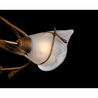 Люстра стельова Splendid Ray L90643K/3, 3 лампи E14, 70 см, бронза, білий, сучасний стиль для спальні