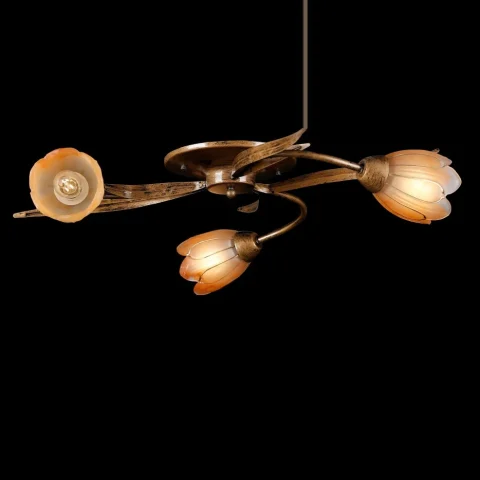 Люстра с плафонами Splendid Ray L90807F/3, 3 лампы, 58 см, бронза и стекло