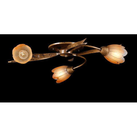 Люстра з плафонами Splendid Ray L90807F/3, 3 лампи, 58 см, бронзовий метал і скло, сучасний стиль для дому