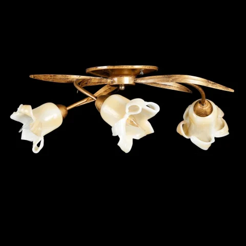 Потолочная люстра Splendid Ray L90807H/3, E14, 3 лампы, 58 см, бронзовая и желтая