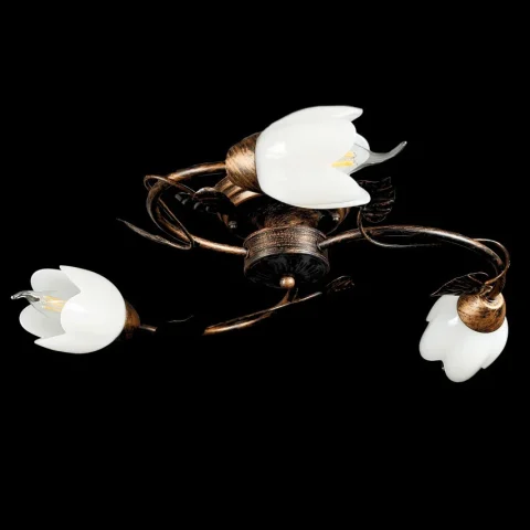 Потолочная люстра Splendid Ray L88660/3, 3xE14, 50 см, бронзовая/белая, для спальни