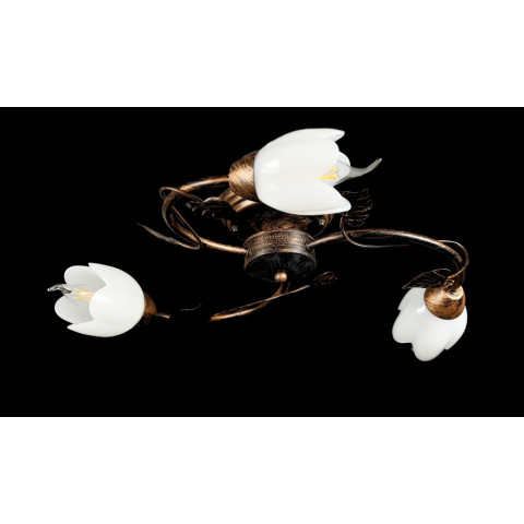 Люстра стельова Splendid Ray L88660/3, 3xE14, 50 см, бронзовий, білий, стиль для спальні