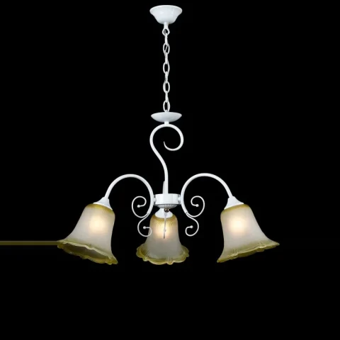 Люстра L9700/3 Splendid Ray на 3 лампы, металл и стекло, белая (возможны другие цвета)