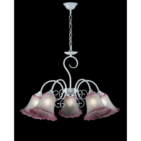 Люстра стельова Splendid Ray L9700/5, 5 ламп, білий, коричневий, рожевий, сучасний стиль