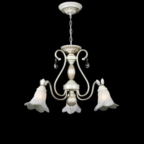 Декоративна люстра Splendid Ray L77194/3 (3 лампи), білий та золотий, висота 55–90 см, Ø 65 см