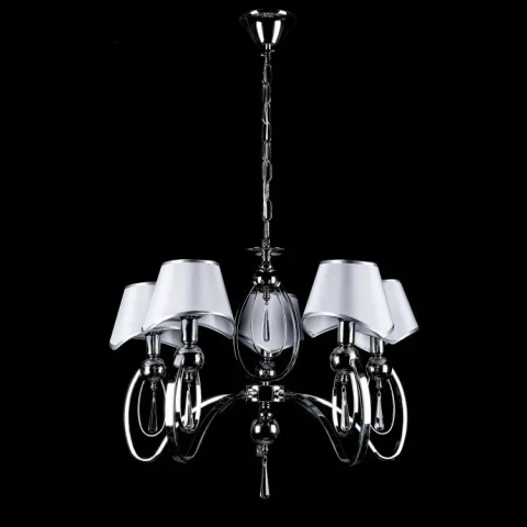 Люстра стельова Splendid Ray L30276/5, E14, 5 ламп, хром, білий абажур