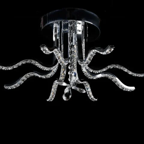 Потолочная люстра LED Splendid Ray L78393/8, 100W, хром/белый, современный стиль, с пультом, 50 см