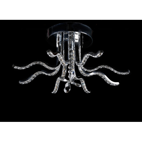 Люстра стельова LED Splendid Ray L78393/8, 100W, хром/білий, сучасний стиль, з пультом, 50 см