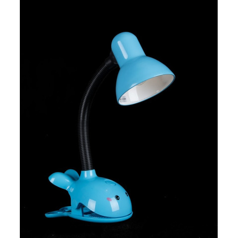Настільна лампа офісна Splendid Ray NSM-990, E27, 40W, блакитна/чорна, регульована висота, сучасний стиль