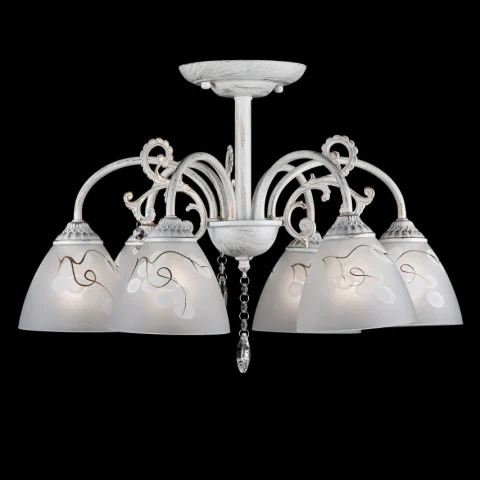 Потолочная люстра Splendid Ray L80094/6, 6xE27, белый/золото, металл/стекло/хрусталь, современный стиль